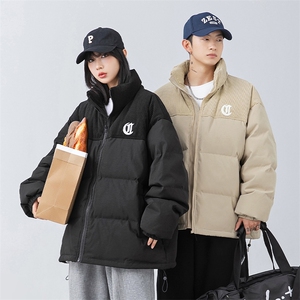 日系 灯芯绒拼接刺绣加厚面包服潮牌立领棉衣外套J5043-P110控178图片