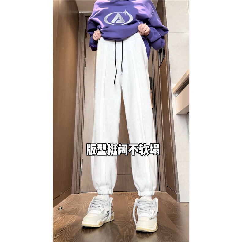 INS百搭潮流新款中缝运动卫裤K23566-P55控68加绒K23495-P65控78,男装休闲裤,电商B315