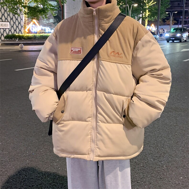 灯芯绒拼接刺绣棉服男女棉衣立领棉袄外套面包服3357-P80控108,男装棉衣,星座207