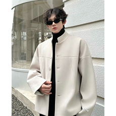 加棉加厚毛呢外套短款夹克大衣504-F32-P75控118（加棉P85控128），男装西服，星座504