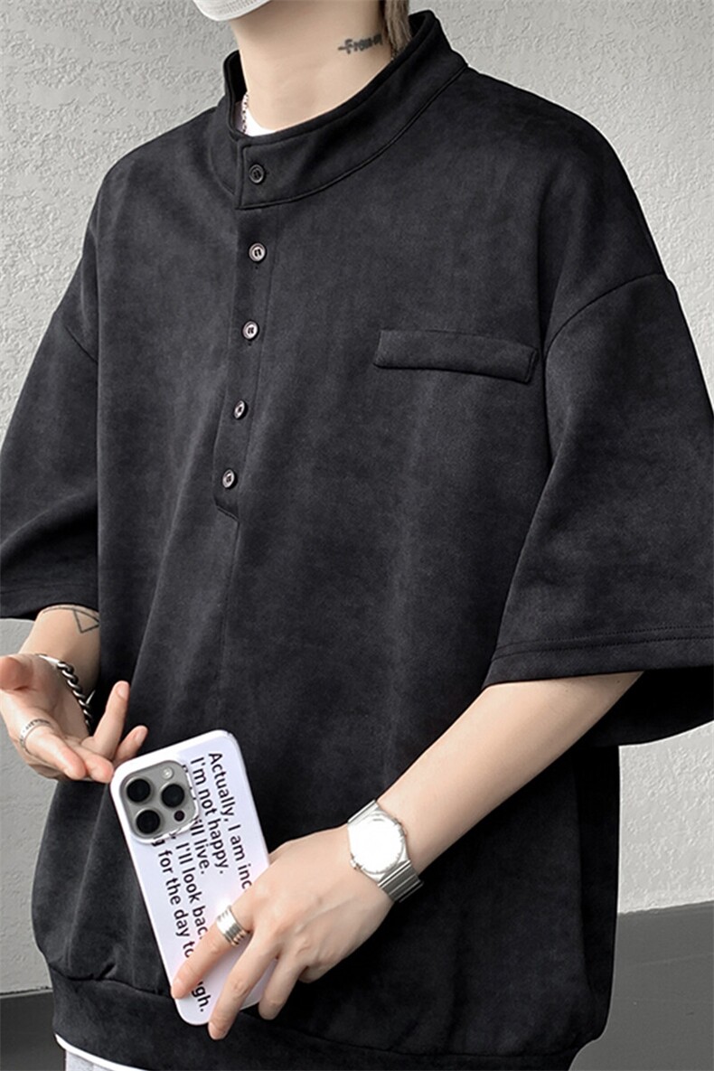 可拆开卖！立领POLO衫短袖t恤套装男生休闲运动青少年搭配帅气夏,男装T恤,电商B312
