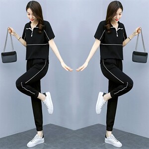 中老年妈妈两件套薄款女时尚夏季冰丝洋气减龄宽松显瘦运动服套装图片