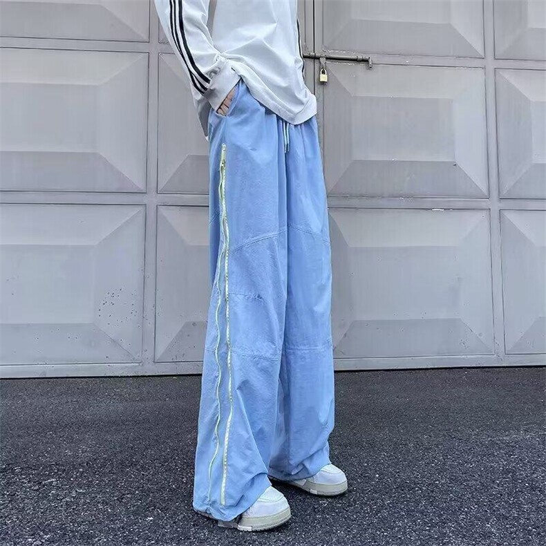 休闲裤男士春秋季薄款宽松直筒裤子美式青少年男生速干运动长裤,女装休闲裤,星座506