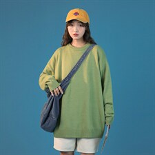 纯色针织衫中性风2024秋冬新款毛衣圆领男女上衣A161-2-M001-P35，男装针织衫/毛衣，电商A161-2