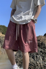 2025夏季新款灯芯绒字母绣花短裤大码M~4XLXZ604-DK502-P35控48，男装牛仔裤，星座604