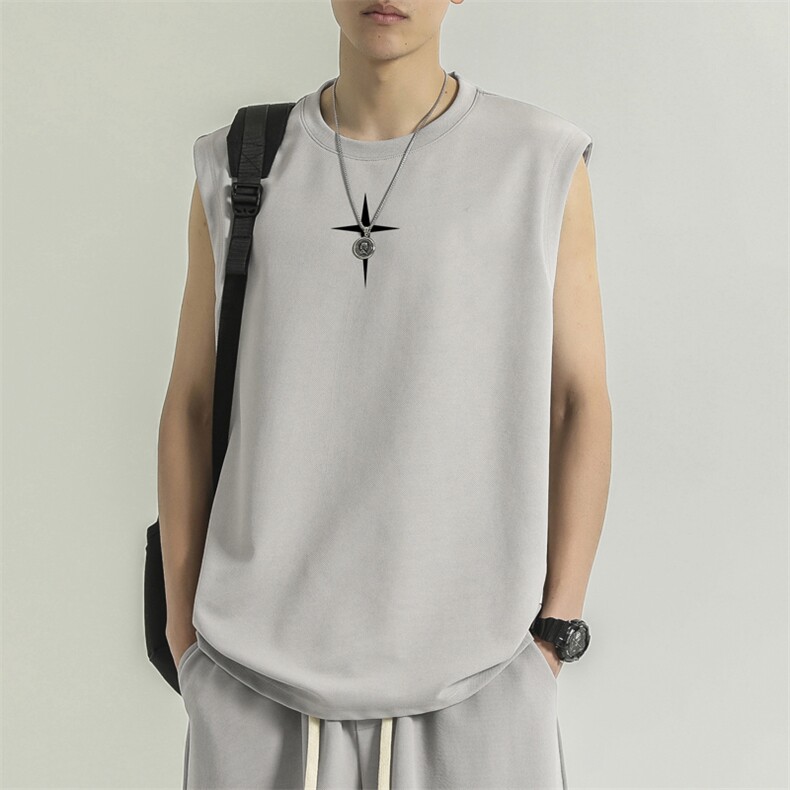 无袖背心男潮牌冰丝健身运动坎肩衣服短袖t恤TT386-特批-34,男装背心/马甲,星座718