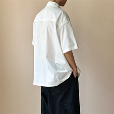 现货-夏季线条衬衫男宽松青少年时尚潮牌短袖衬衣-AC23005-P50，男装T恤，电商A351