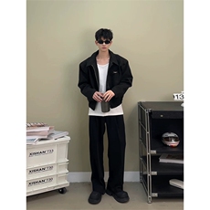网图有货cleanfit垫肩哈灵顿短款飞行夹克男翻领棒球服A902-P62，男装夹克，星座1505