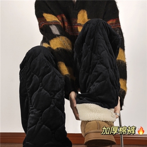 冬季新款加绒保暖腊肠狗情侣多色宽松休闲裤B315-K867-p65控88图片