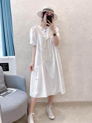 夏季连衣裙带围巾，女装连衣裙，曼希野