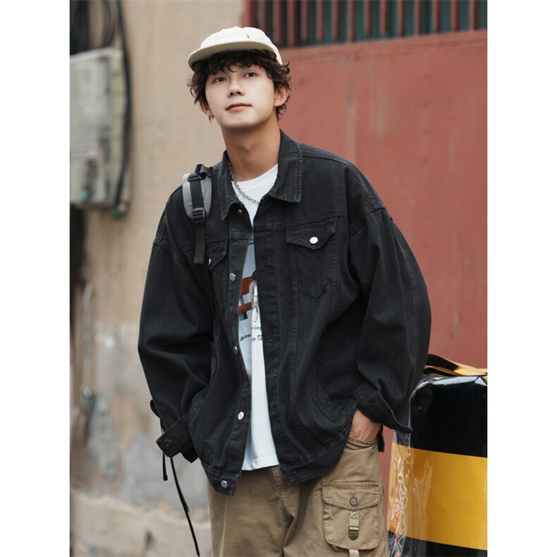 25款抖音品质牛仔夹克宽松韩版工装潮流水洗外套N991/P98/158,男装夹克,星座202