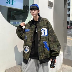 秋季青春流行男夹克文艺潮棉迷彩毛巾绣外套M8801-P68，男装夹克，星座1109-3