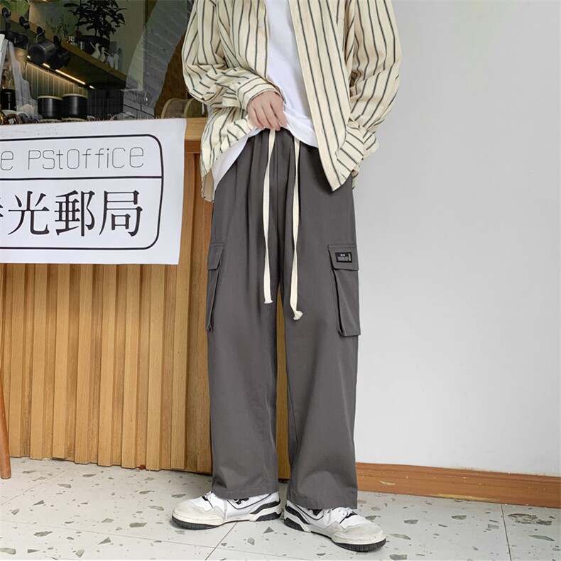 秋季新款多口袋工装裤高街直筒潮流休闲裤227-2*K307*P50控78,男装休闲裤,星座227-2