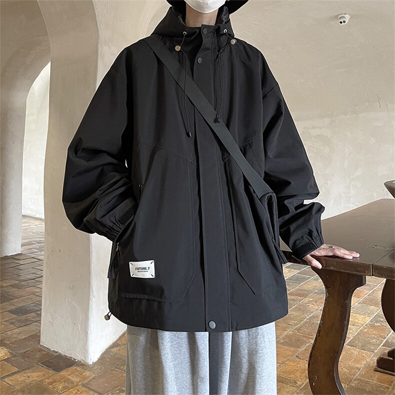 抖音直播品质登山防风多口袋工装冲锋衣外套XZ301ACFY8801P80,男装夹克,星座301A
