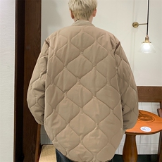 美式复古冬季绗线棉服潮牌休闲宽松保暖百搭棉衣外套，男装棉衣，星座410-7