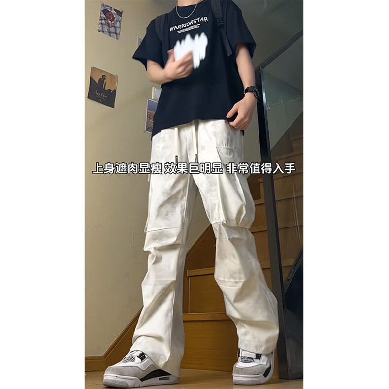 2026春夏小众扎染脏脏休闲裤男宽松直筒垂感长裤24XK66790-特批40,男装休闲裤,电商A042