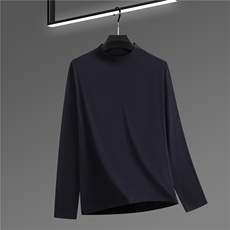 休闲纯色长袖螺纹双面布德绒长袖T恤220克313B-S5081-P18，男装T恤，星座313B