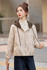 短款连帽棉衣女2025冬季新款时尚减龄棉服休闲宽松夹棉外套，女装棉衣/棉服，余墨