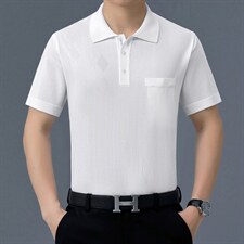 夏装新款短袖t恤男士夏季冰丝polo衫宽松中老年衣服时尚百搭男装，男装T恤，电商B212（原钱塘6029）