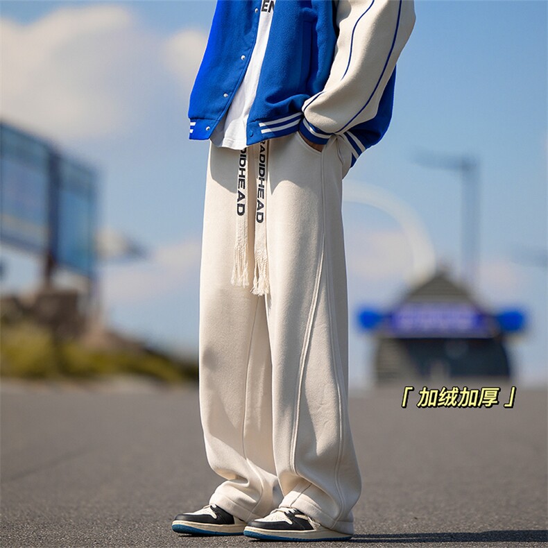 2023 HK22370加绒 cityboy大码直筒阔腿长裤M-5X HK22573-P75图片