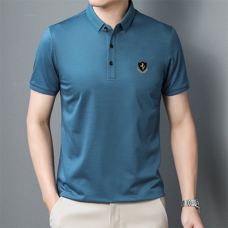 F-T66208男士短袖T恤2023夏季新款简约商务休闲修身体恤P55,男装T恤,电商B360