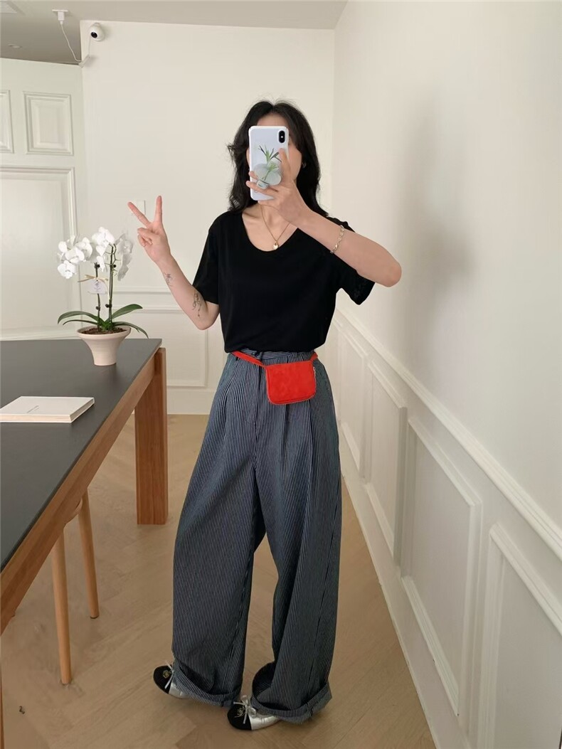 2025新款水溶蛋蛋领短袖百搭简约,女装T恤,东正羊绒