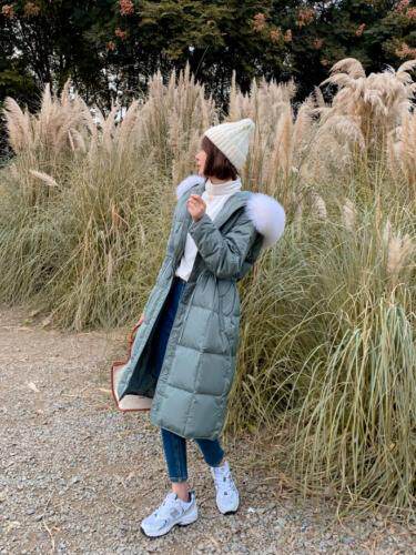 大毛领羽绒服，女装羽绒服，MC