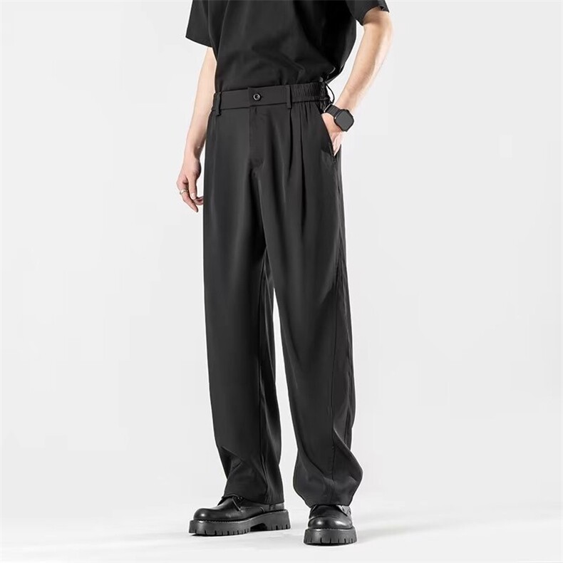 男士西裤宽松休闲垂感免烫直筒修身通勤裤高级感直筒裤LX233-p38,男装西裤,星座1008-1