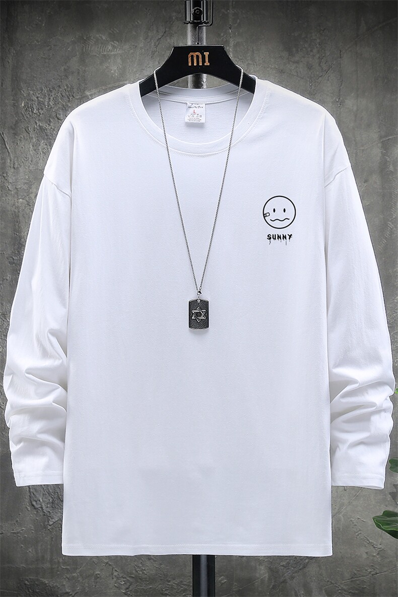 TX3072-P25纯长袖t恤男大码圆领打底衫体恤展架,男装T恤,电商A040A