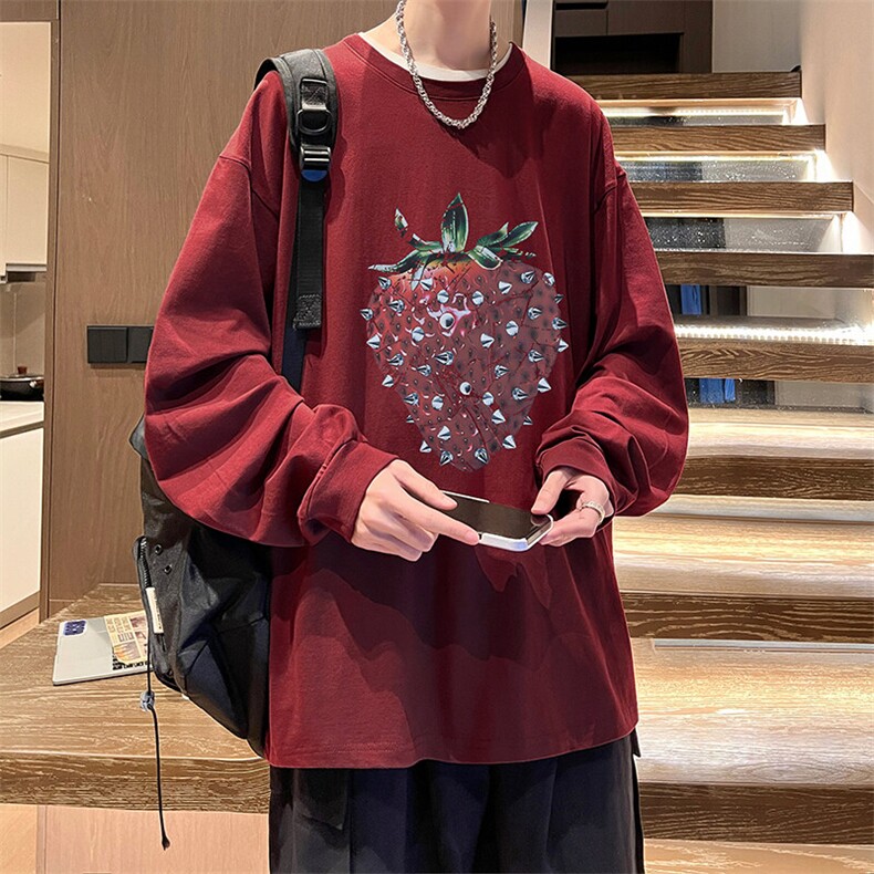抖音得物供货量大从优可提供视频美式长袖T恤CT766特P25,男装T恤,电商A486-1