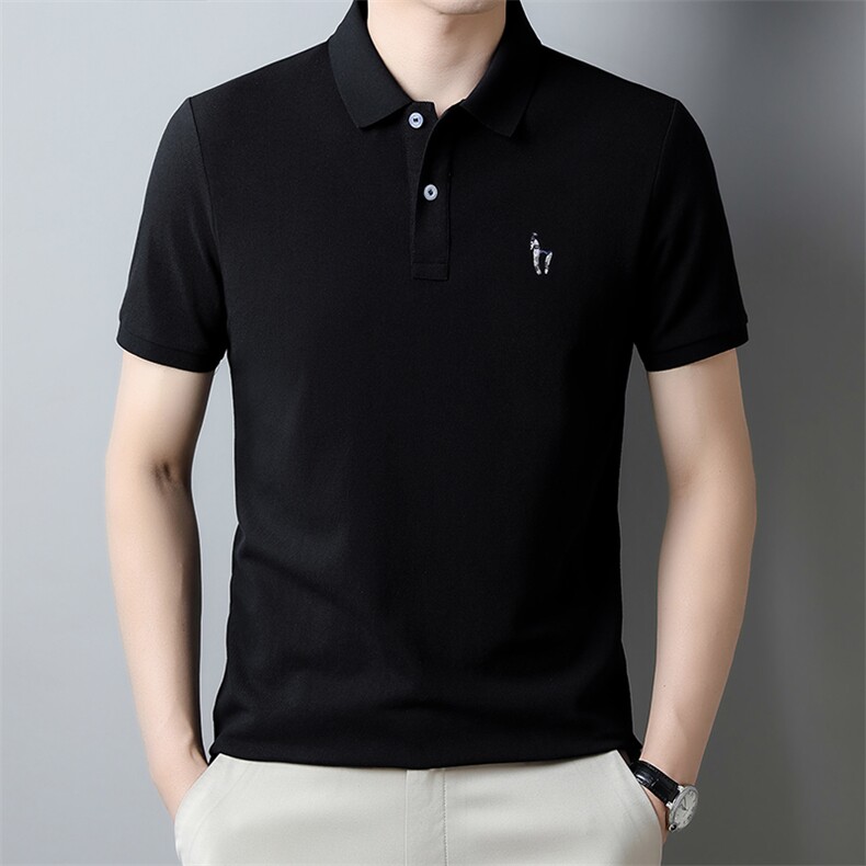 男士夏季短袖T恤时尚百搭翻领POLO衫半袖中年装T恤 XY8865-P75图片