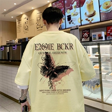 潮新中式蝴蝶短袖T恤重磅280克TB4385批30纯棉220克T4385P25，男装T恤，电商C408(原B339-1)
