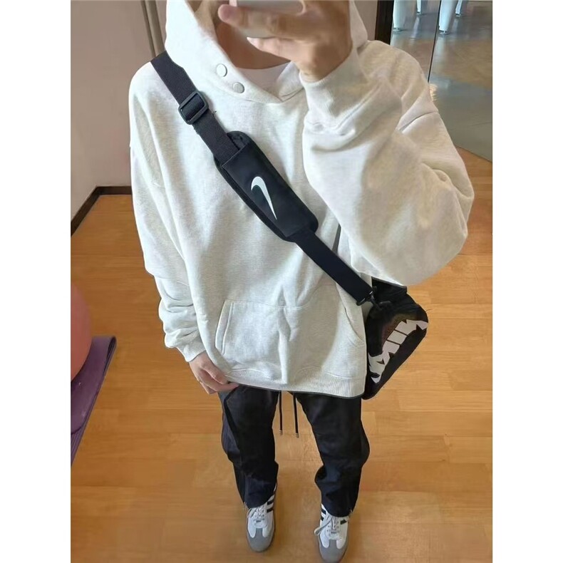 秋季慵懒风男女连帽卫衣重磅高级双扣百搭纯色套头上衣WY1152-P42,男装卫衣,星座208-5