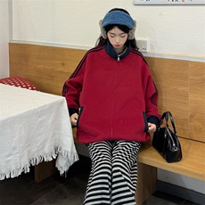 抖音得物高品质美式高街重磅结构设计拼接织带立领卫衣外套CM42，男装卫衣，电商A486