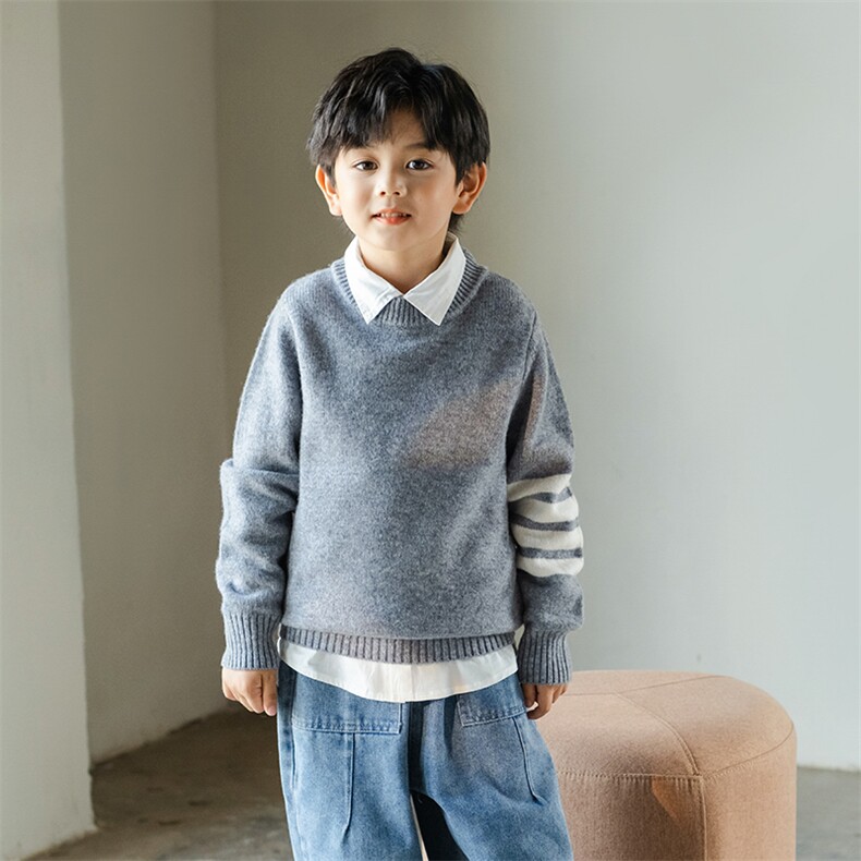 时尚儿童羊毛衫秋冬新款保暖舒适简约百搭高品质毛衣，童装儿童羊毛衫，暖钟情羊绒