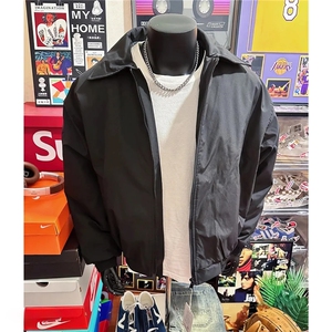假模主推 美式高街宽松短款行政棉服夹棉翻领夹克男 D392 特P55图片