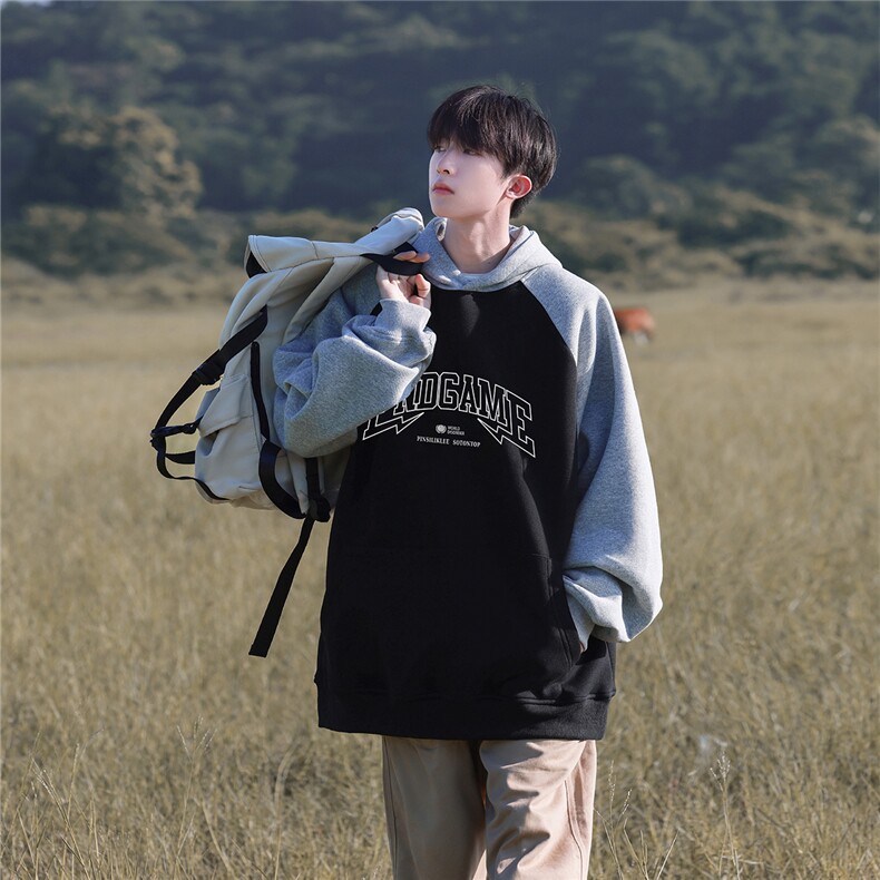 2025春季插肩袖圆领卫衣WY852/P65控89-面布100棉底布100涤420克,男装卫衣,电商A148
