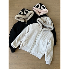 座山雕猫耳连帽麂皮毛领棉衣夹棉保暖棉服5D4092-TP100178，男装棉衣，电商A102