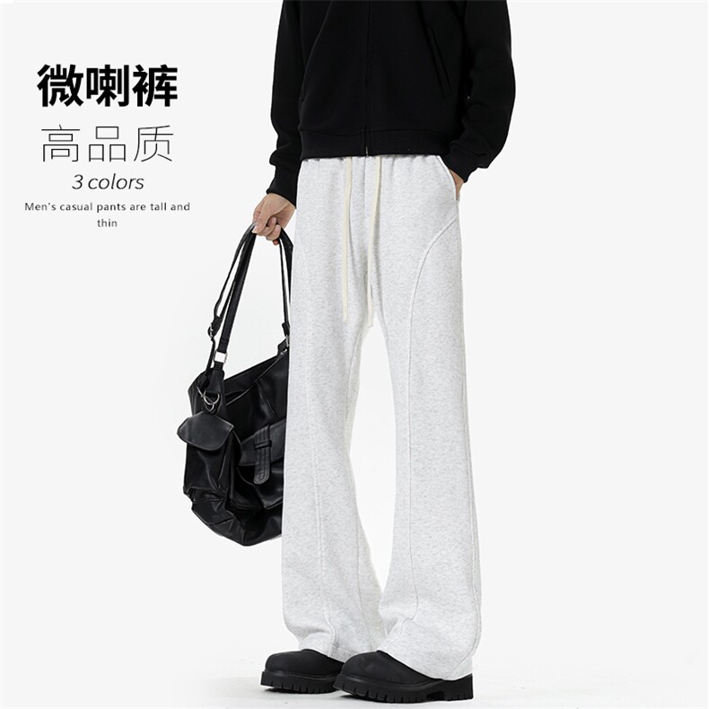 已下单10w件华棉320g重磅斜切卫裤K24132特P19K24132J加绒特P26,男装休闲裤,电商A001-1
