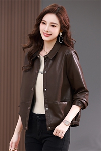 小皮衣外套女短款2025春秋新款高端休闲小个子上衣宽松机车服夹克图片