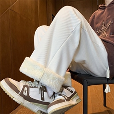 8XL-M加绒裤子加厚休闲长裤冬季加肥加大码直筒裤KZ1903P50加绒60，男装休闲裤，电商B238