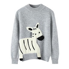 2025时尚百搭通勤简约休闲加厚斑马羊毛衫，童装儿童羊毛衫，牧皓研