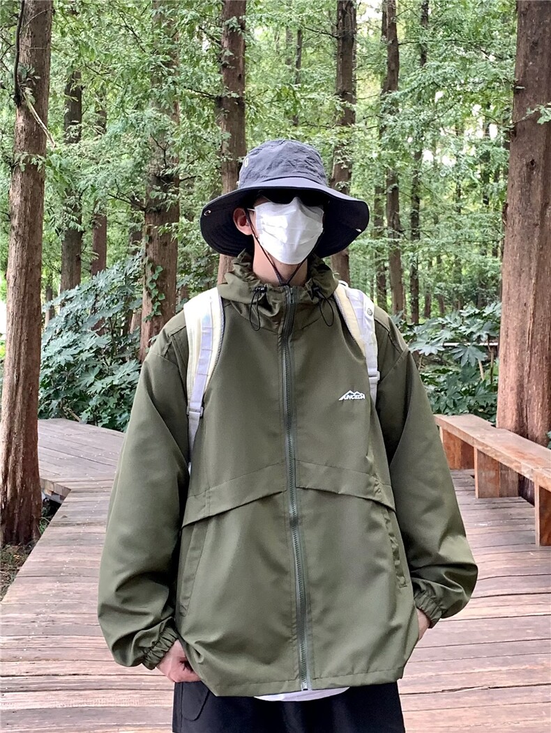 连帽工装潮流外套休闲宽松山系冲锋衣GF35P58,男装夹克,星座1116-2