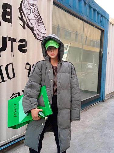 简约大版羽绒服帽子可脱卸均码.，女装羽绒服，尚映
