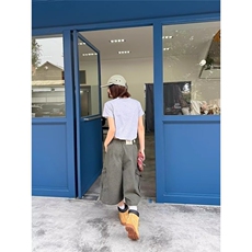 夏季新款高腰宽松休闲百搭短裤大码美式复古大口袋工装七分裤男女，男装牛仔裤，星座506A