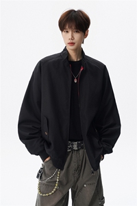美式复古棒球服外套男春秋季潮牌拉链立领夹克宽松上衣服JK005图片