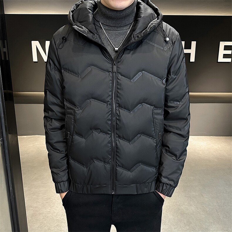 冬季新款羽绒服男士白鸭绒保暖上衣服宽松连帽帅气羽绒衣外套男装,男装羽绒服,电商B212（原钱塘6029）