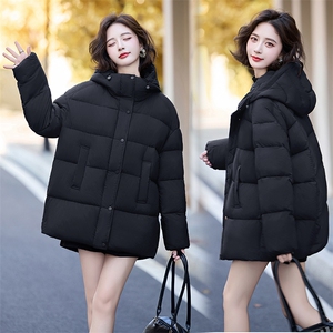 90%白鸭绒羽绒服女短款冬季小个子2024年新款泡芙加厚连帽外套图片