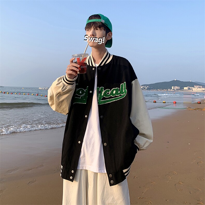 潮流夹克潮男春季棒球领夹克J2120P55,男装夹克,星座1116-2