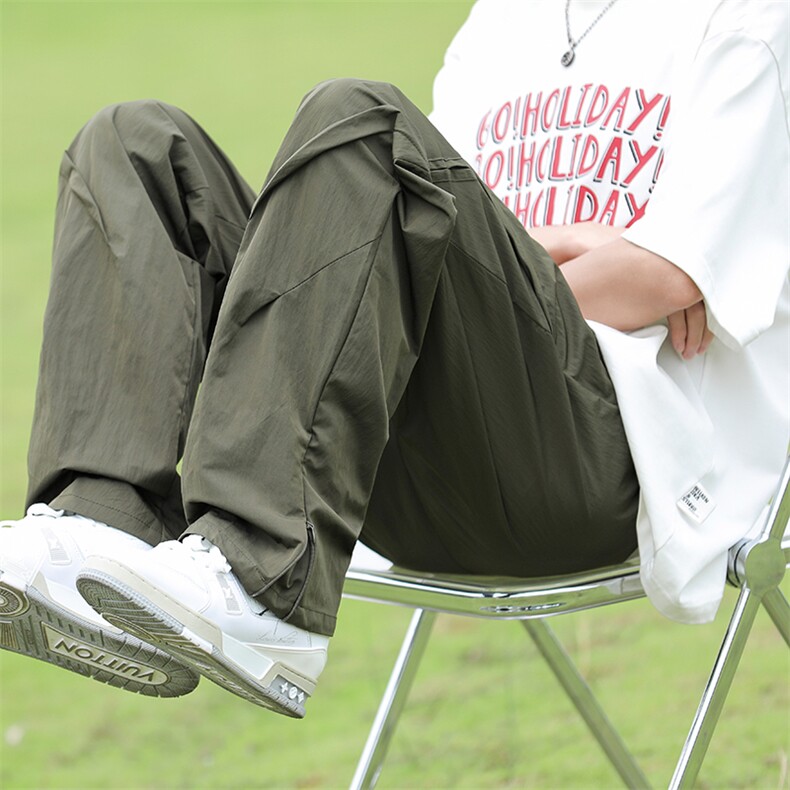 夏季薄款速干宽松直筒休闲长裤美式潮牌机能冲锋裤子男K7186-P38,男装休闲裤,星座512-4